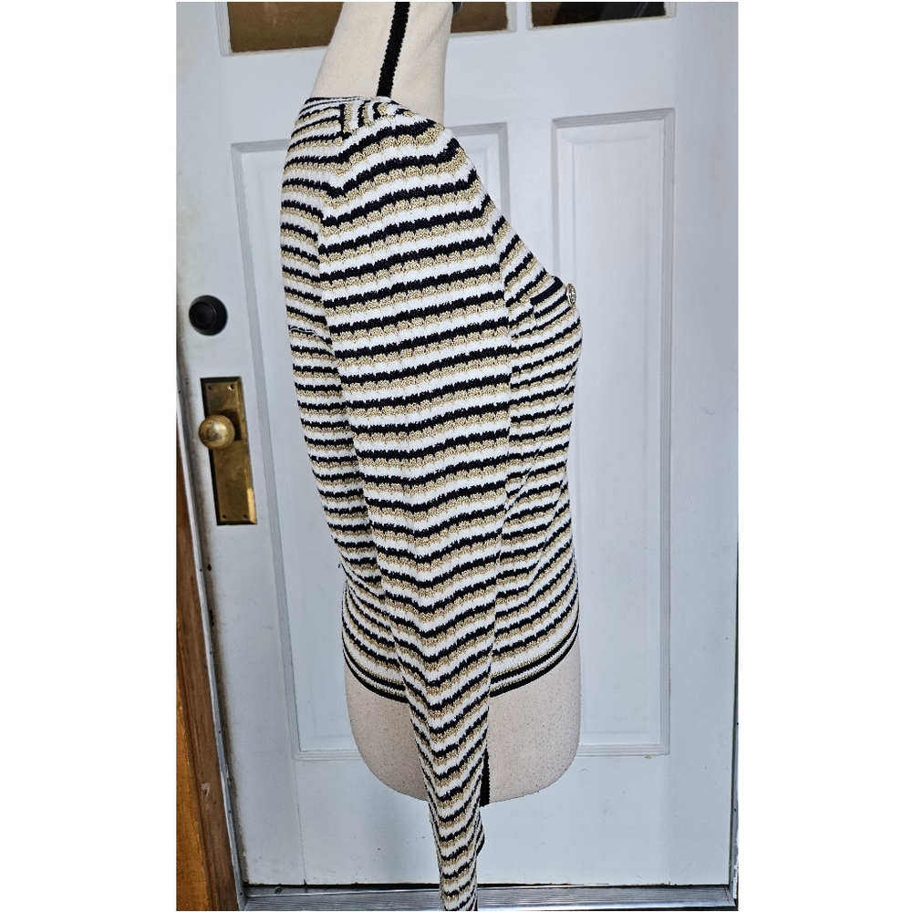 NWT Elie Tahari Gold Button Cardigan, Small - Picture 5 of 12